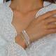 Silver Fashion Simplicity Patchwork Rhinestone Bracelets