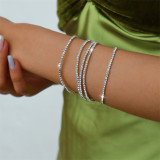 Gold Fashion Simplicity Patchwork Rhinestone Bracelets