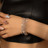 Gold Fashion Simplicity Patchwork Rhinestone Bracelets