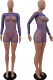 Red Sexy Solid Mesh O Neck Pencil Skirt Dresses