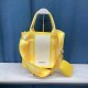 Yellow Fashion Vintage Letter Patchwork Bags