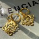 Gold Fashion Vintage Geometric Hollowed Out Earrings