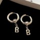 Silver Fashion Vintage Letter Patchwork Earrings