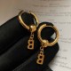 Gold Fashion Vintage Letter Patchwork Earrings