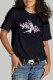 Black Fashion Casual Print Letter O Neck T-Shirts