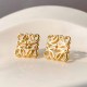 Gold Fashion Street Geometric Hollowed Out Earrings