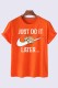 Orange Red Casual Fashion Print Letter O Neck T-Shirts