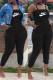 Black Fashion Sexy Print Letter Spaghetti Strap Jumpsuits