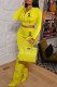 Yellow Fashion Casual Print Letter Hooded Collar Long Sleeve Two Pieces