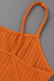 Coffee Sexy Casual Solid Cardigan Vests Pants Sleeveless Three-piece Set