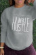 Grey Fashion Street Print Patchwork Letter O Neck Tops
