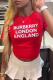 Red Casual Street Print Patchwork Letter O Neck T-Shirts
