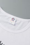 Pink Fashion Casual Letter Print Basic O Neck T-Shirts