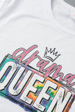 Pink Fashion Casual Letter Print Basic O Neck T-Shirts