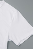 Pink Fashion Casual Letter Print Basic O Neck T-Shirts