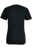 Pink Fashion Casual Letter Print Basic O Neck T-Shirts