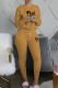 Apricot Fashion Print Fold O Neck Long Sleeve Two Pieces