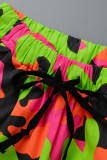 Camouflage Casual Street Print Camouflage Print Patchwork High Waist Pencil Full Print Bottoms