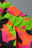 Camouflage Casual Street Print Camouflage Print Patchwork High Waist Pencil Full Print Bottoms