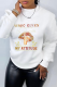 White Fashion Street Print Patchwork Letter O Neck Tops