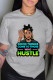 Grey Fashion Casual Print Patchwork Basic O Neck T-Shirts