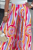 Colour Fashion Print Loose Wide Leg Bottoms