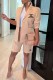 Coffee Fashion Elegant Print Letter Turn-back Collar Long Sleeve Two Pieces