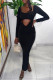 Black Fashion Party Hollowed Out Sheath Dresses
