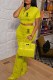 Yellow Fashion Casual Print Letter Hooded Collar Short Sleeve Two Pieces