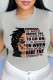 Grey Fashion Street Print Patchwork O Neck T-Shirts