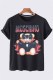 Black Fashion Casual Character Print Letter O Neck T-Shirts