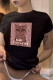Black Fashion Casual Print Letter O Neck T-Shirts