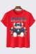 Red Fashion Casual Character Print Letter O Neck T-Shirts