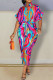 Colour Fashion Casual Print Bandage Patchwork Buckle Turndown Collar Shirt Dress Dresses