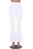 Pink Fashion Solid Patchwork Boot Cut High Waist Speaker Solid Color Bottoms
