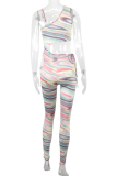 Green Sexy Striped Hollowed Out Spaghetti Strap Skinny Jumpsuits