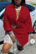 Red Fashion Solid Hollowed Out Turndown Collar Tops