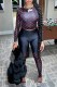 Black Fashion Street Print Patchwork O Neck Long Sleeve Two Pieces