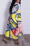 Pink Fashion Casual Sweet Print Patchwork Cardigan Outerwear