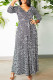 Black Casual Plaid Print Bandage Patchwork V Neck Straight Dresses