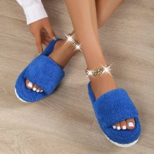 Blue Fashion Casual Patchwork Solid Color Round Comfortable Shoes