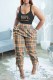 Black Fashion Casual Print Patchwork U Neck Sleeveless Two Pieces