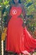 Red Fashion Sexy Print Backless Letter Spaghetti Strap A Line Dresses