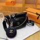 Black Fashion Casual Solid Letter Bags