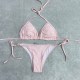 Pink Fashion Sexy Letter Bandage Swimwears