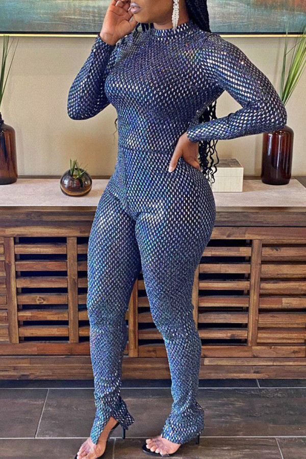 Black Casual Sportswear Solid Patchwork O Neck Long Sleeve Two Pieces