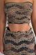 Brown Sexy Solid Lace Strapless Sleeveless Two Pieces