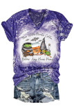 Red Fashion Casual Print Basic O Neck T-Shirts