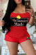Red Casual Living Print Vests Spaghetti Strap Sleeveless Two Pieces