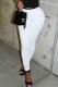 White Fashion Sportswear Letter Patchwork Skinny Pencil Bottoms
